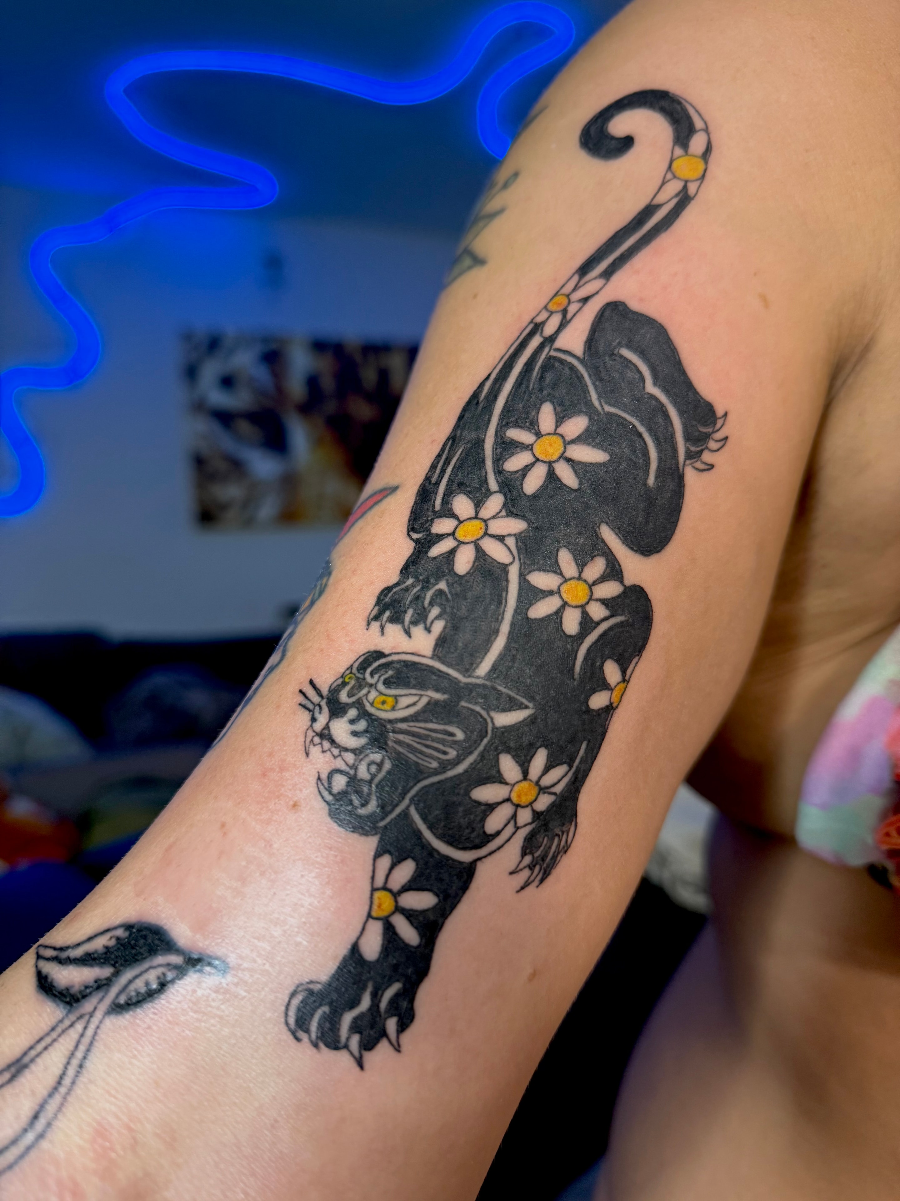 Large black and grey tattoo piece — Husky Mama Tattoos